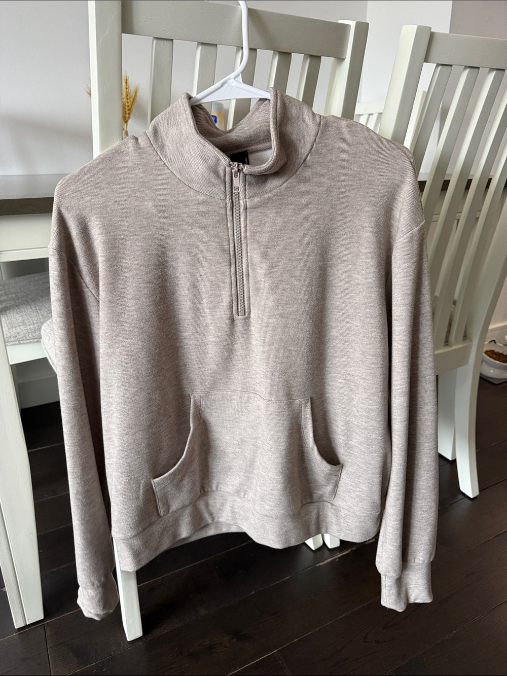 Bobi Los Angeles Quarter Zip Taupe Hoodie